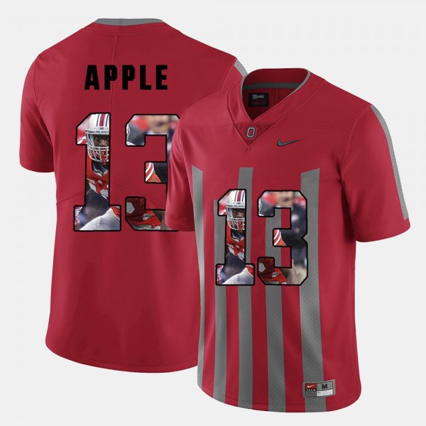 Ohio State Buckeyes Eli Apple Men's #13 Red Pictorial Fashion College Football Jersey 2404UOBM2